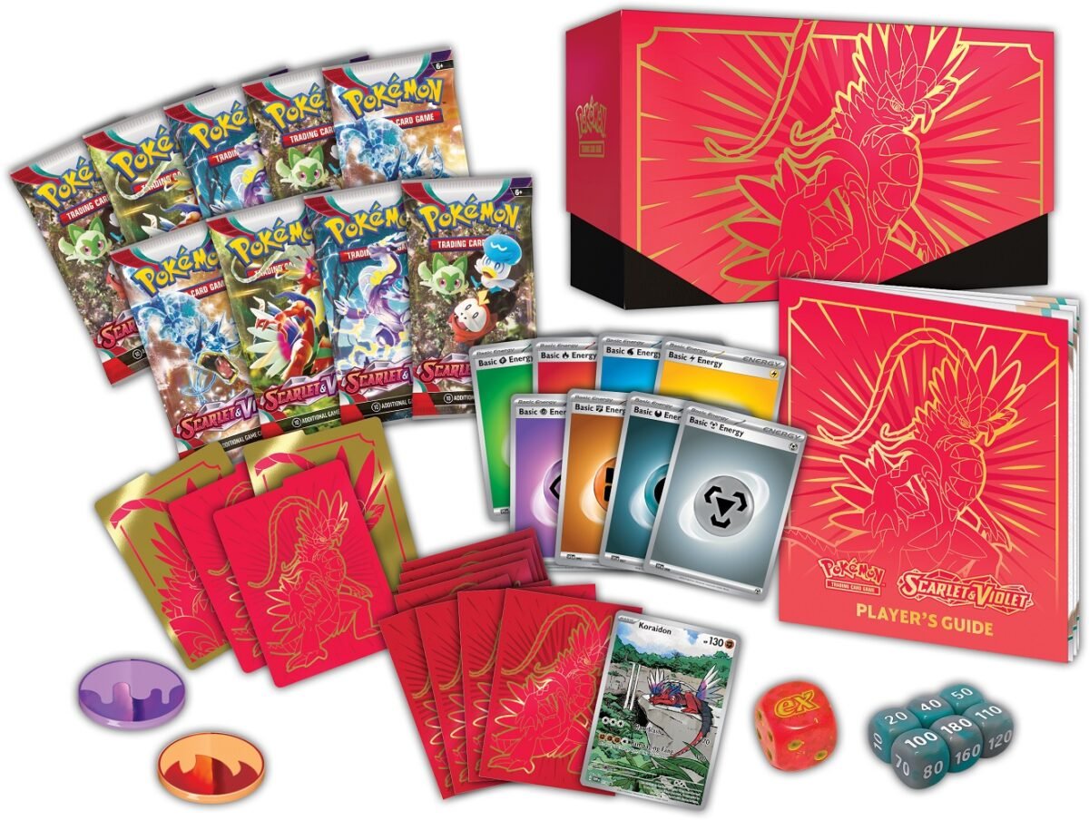 Scarlet-Violet-Koraidon-Elite-Trainer-Box-inhoud Scarlet & Violet Elite Trainer Box - Koraido - Afbeelding 2
