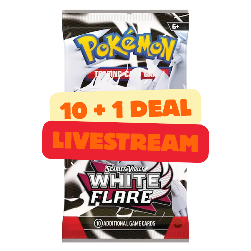10+1-4 White Flare Booster Pack (SV10.5 – Engels) - Afbeelding 1
